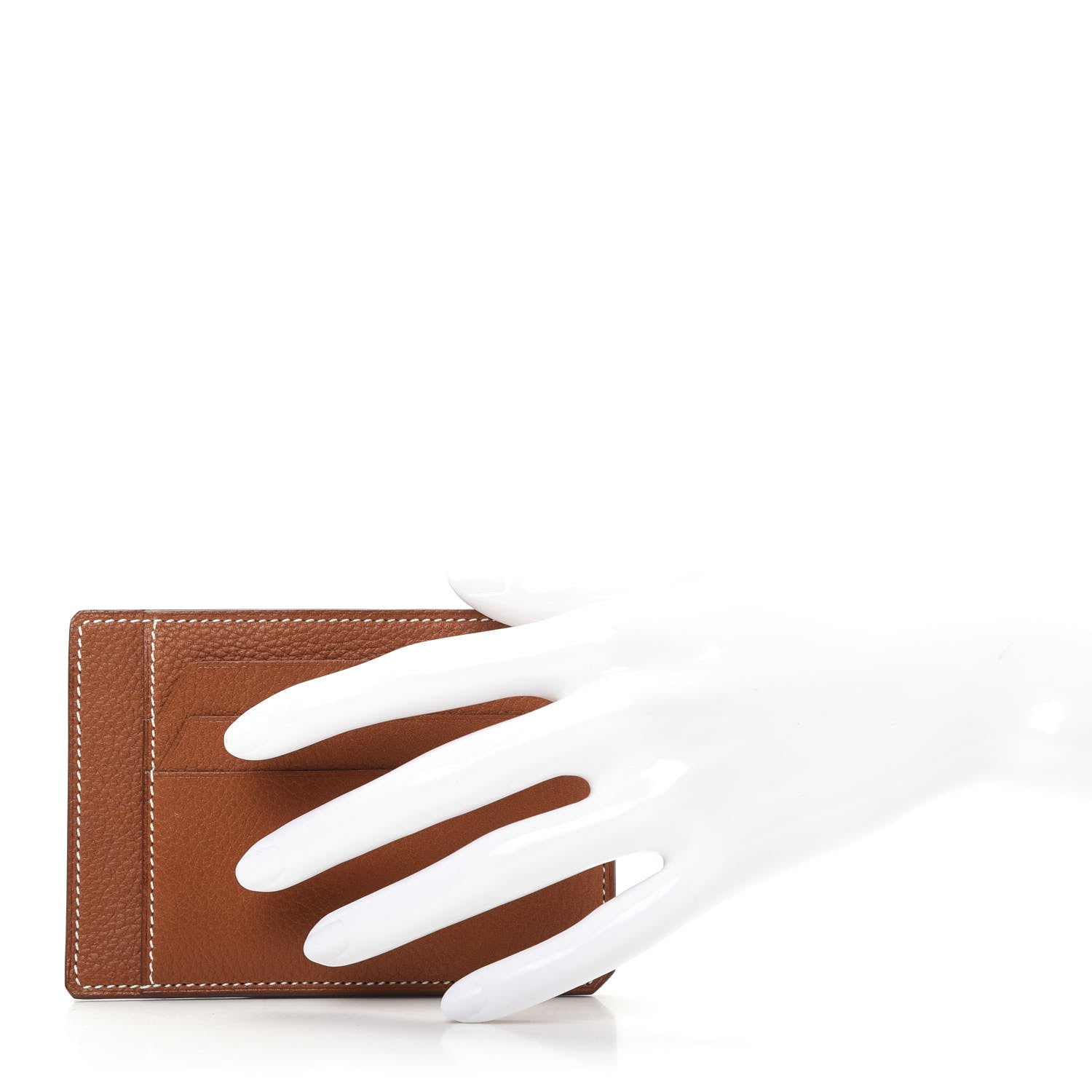 Hermes Barenia Faubourg City 8CC Card Holder Fauve 2 of 8