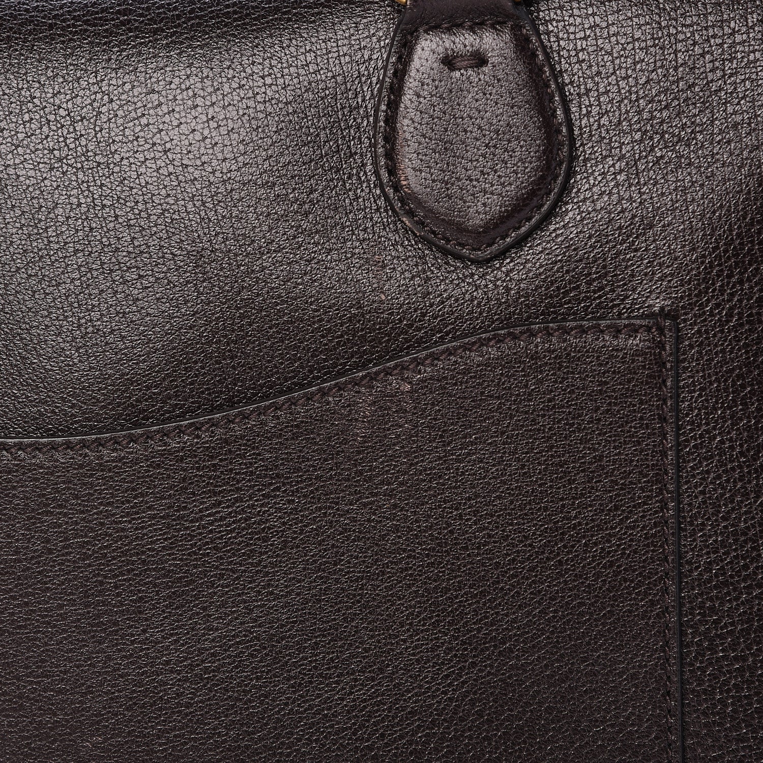 Gucci Calfskin Vintage Web Medium Satchel Dark Brown 14 of 15