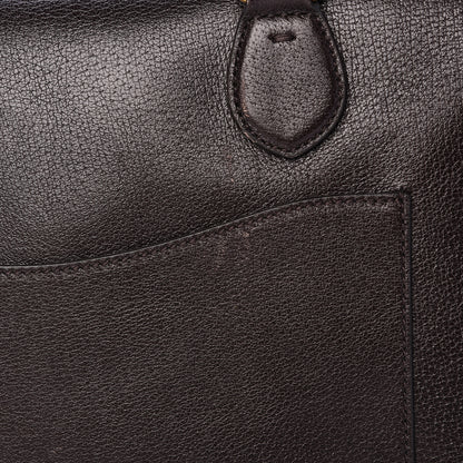 Gucci Calfskin Vintage Web Medium Satchel Dark Brown 14 of 15