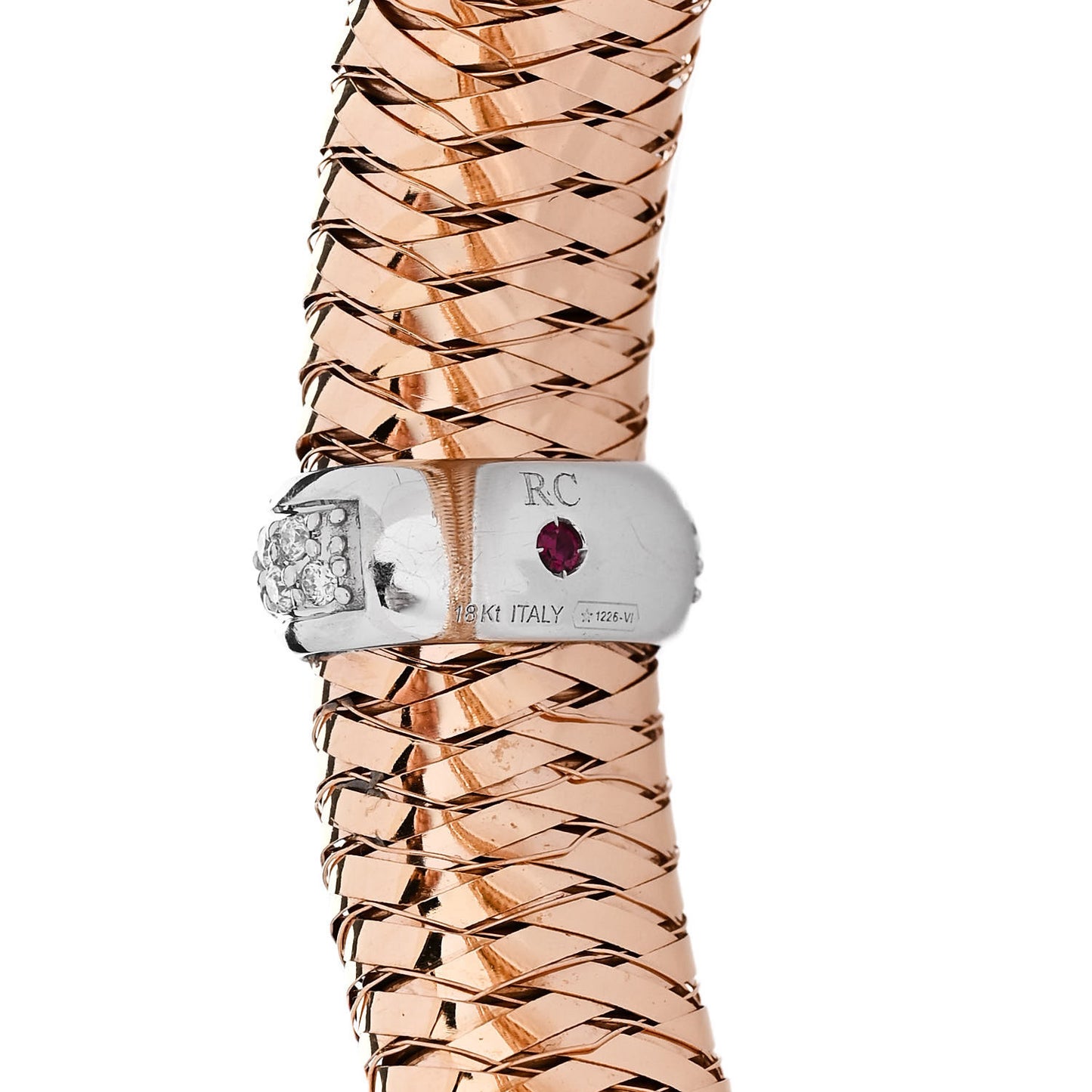 18K Rose White Gold Diamond Medium Primavera Bracelet
