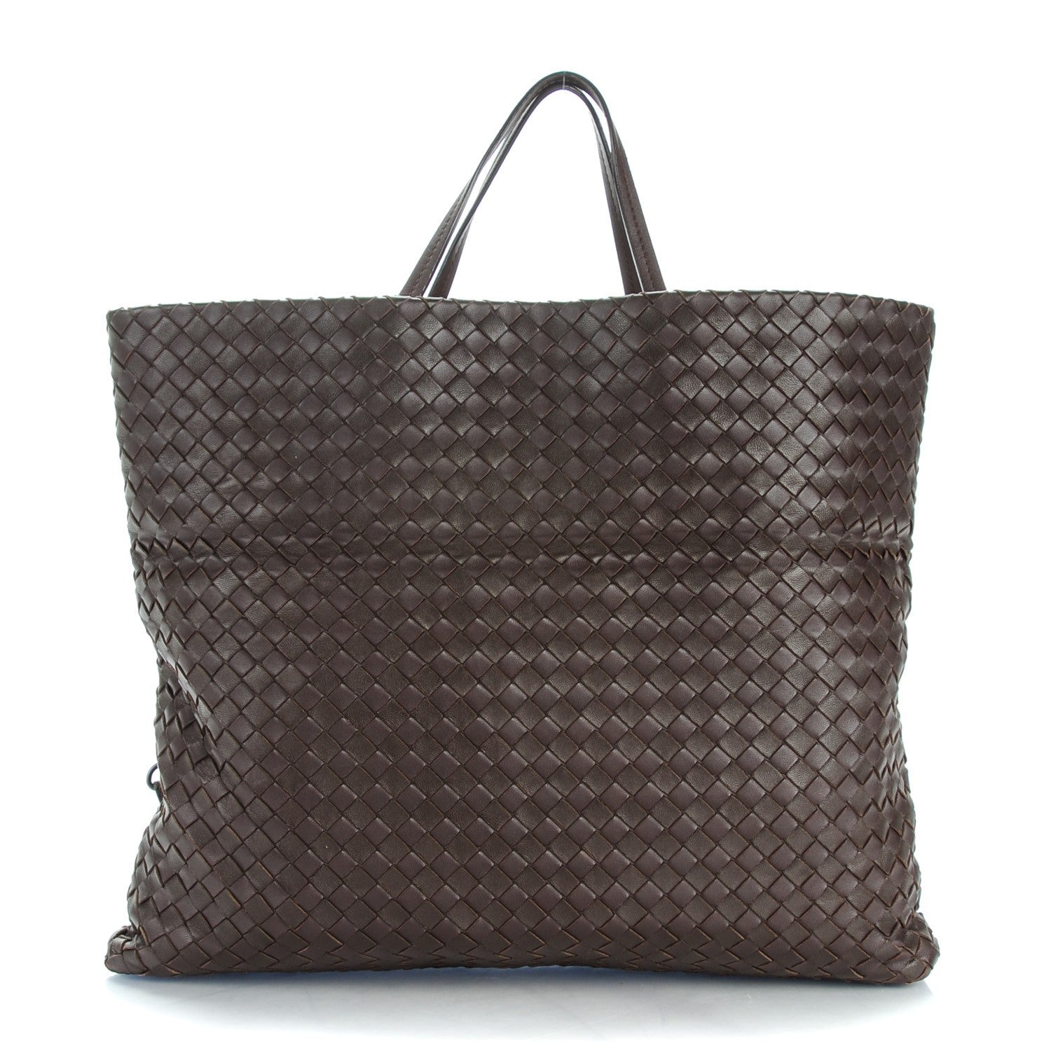 Bottega Veneta Nappa Intrecciato Fold Over Tote Ebano 1 of 8