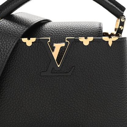 Louis Vuitton Taurillon Embellished Flower Crown Capucines Mini Black 12 of 17
