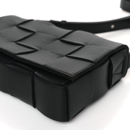 Bottega Veneta Lambskin Maxi Intreccio Small Cassette Crossbody Bag Black 9 of 9