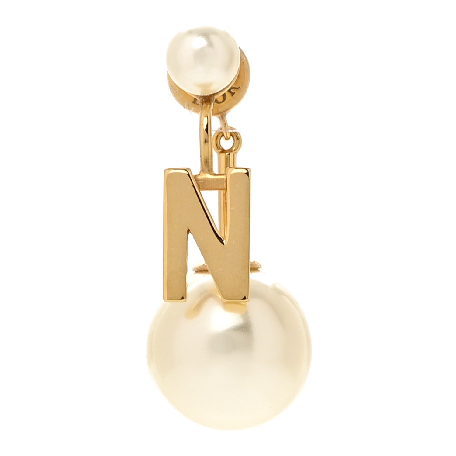 Christian Dior Pearl My ABCDior N Tribale Earring Gold 1 of 5