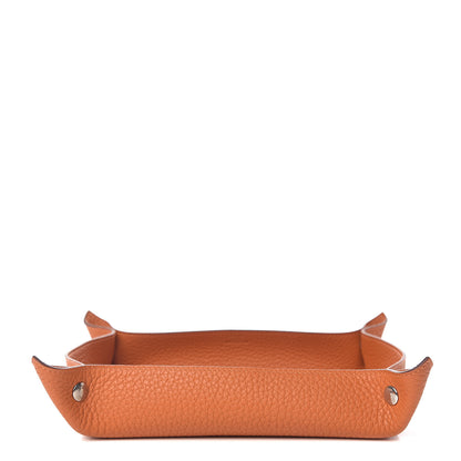 Hermes Taurillon Clemence Mises et Relances Change Tray Potiron 1 of 8