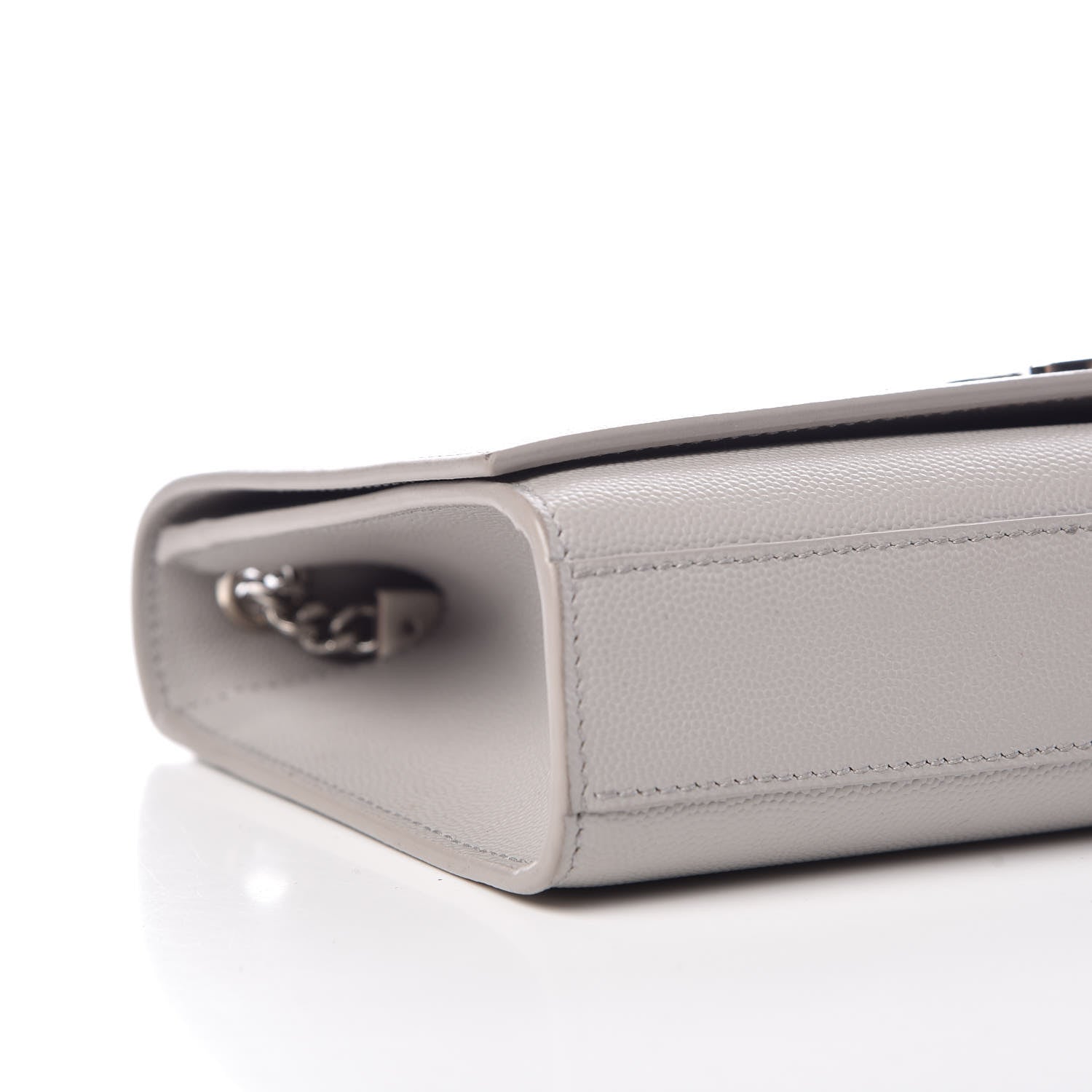 Saint Laurent Grain De Poudre Medium Classic Monogram Kate Satchel Souris 9 of 13