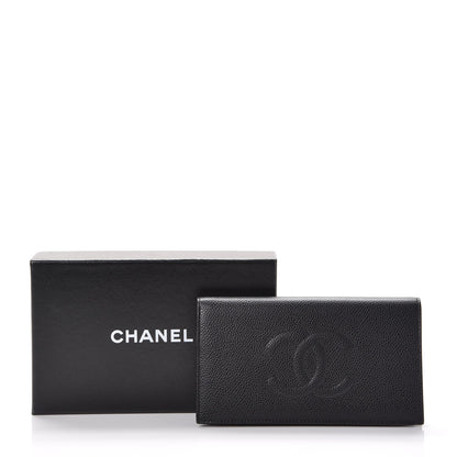 Chanel Caviar Timeless CC Yen Wallet Black 9 of 9