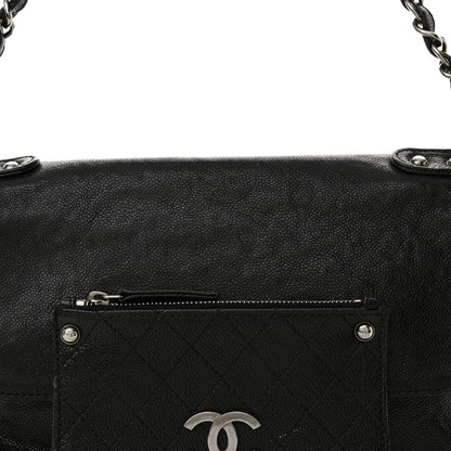 Chanel Glazed Caviar Small Pocket In The City Shoulder Bag Black 8 of 16