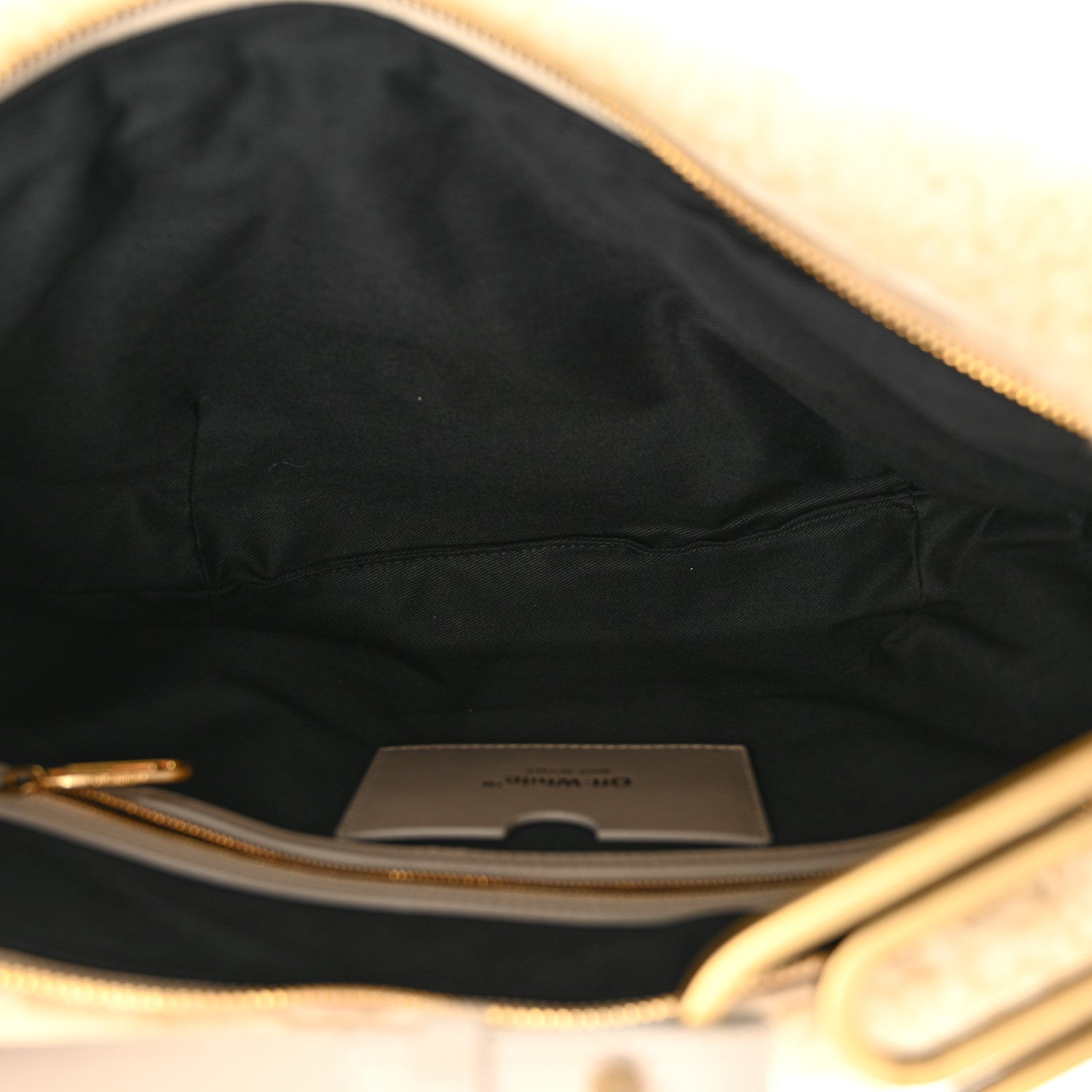 Off-White Shearling Paperclip Hobo Bag Beige 5 of 11