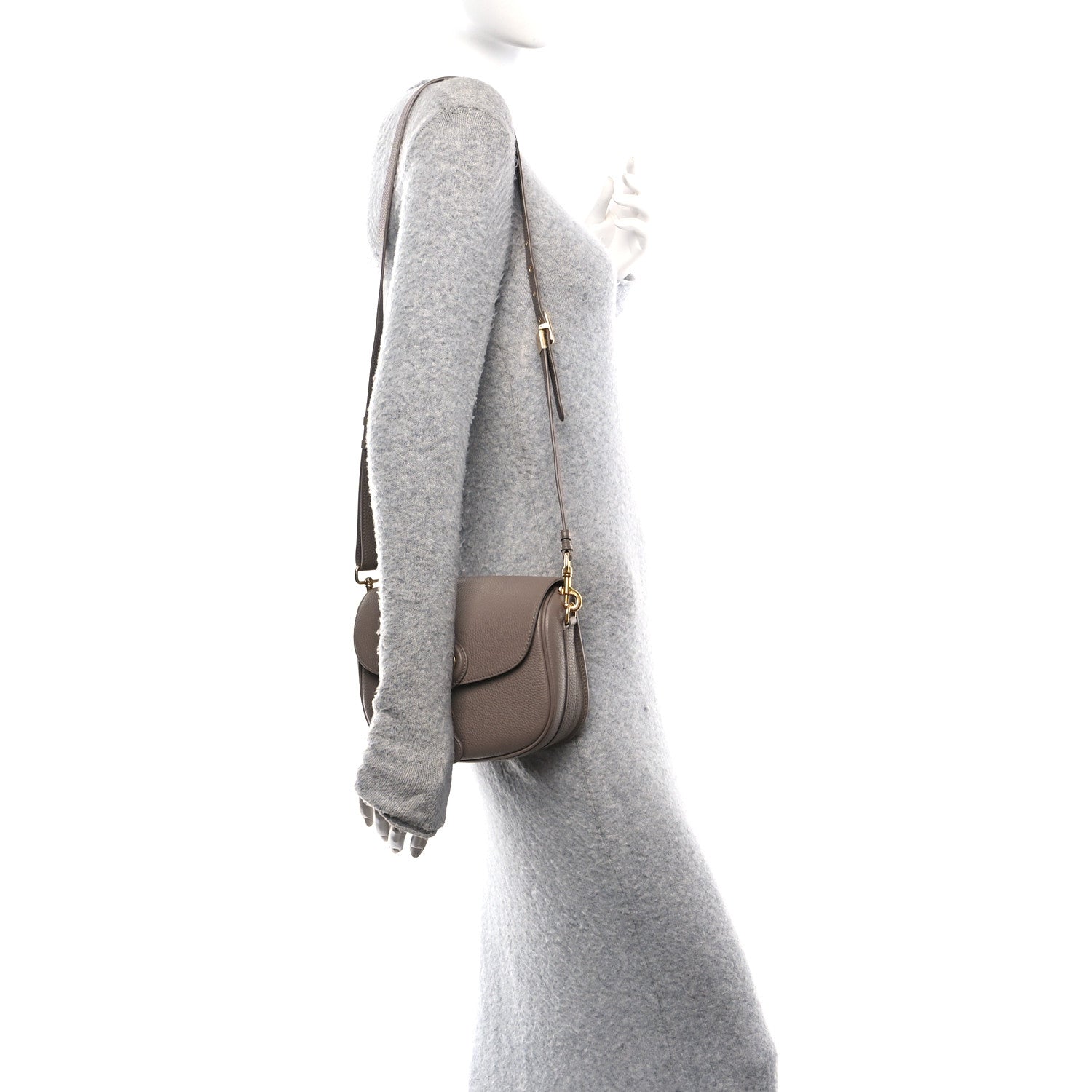 Christian Dior Grained Calfskin Medium Bobby Flap Taupe 3 of 9