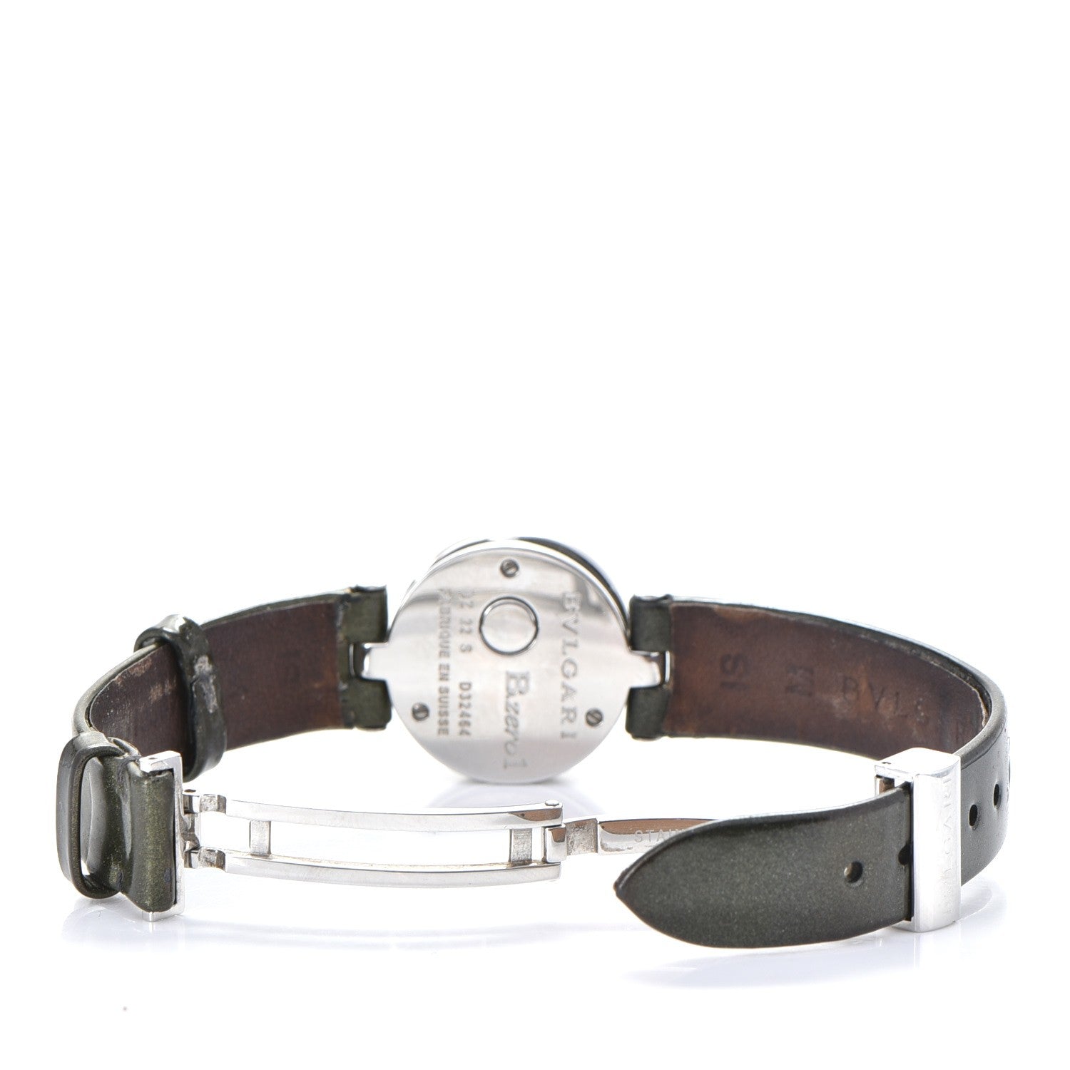 Bulgari Stainless Steel Calfskin Diamond Blue Mother of Pearl 22mm B.Zero1 Quartz Watch 5 of 12