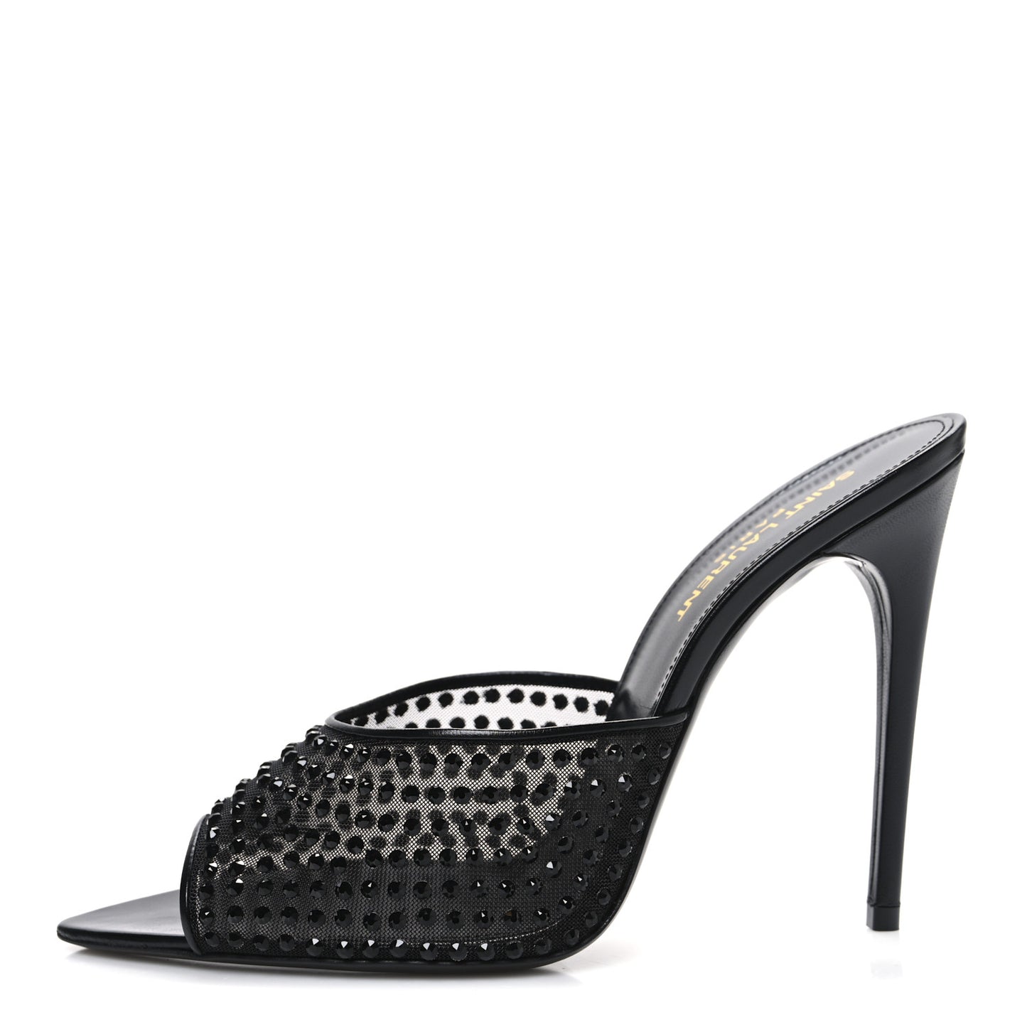 Tulle Strass Gippy 110 Mule Sandals 39 Black Jet