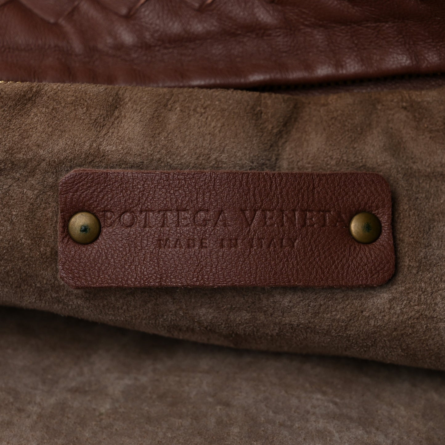 Nappa Intrecciato Medium Garda Shoulder Bag Truflle