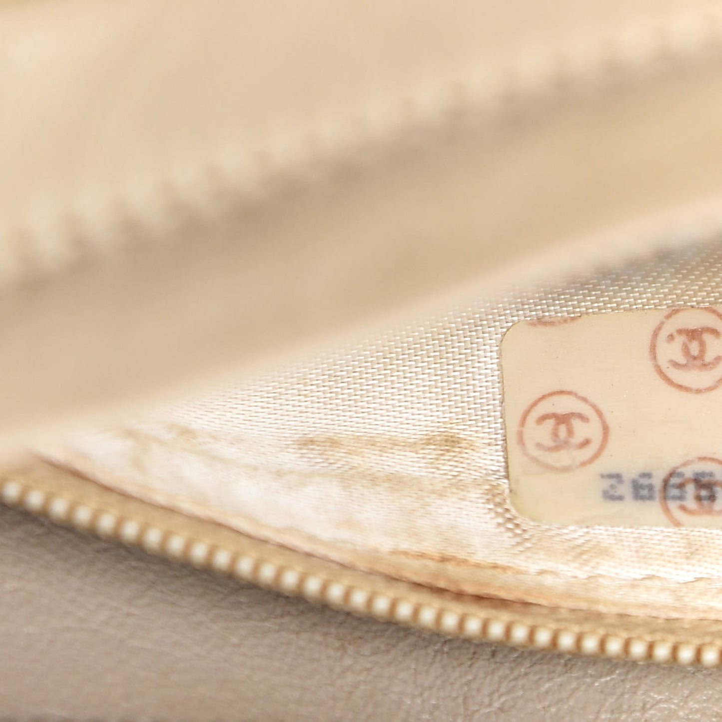Lambskin Small Tassel Camera Case Beige