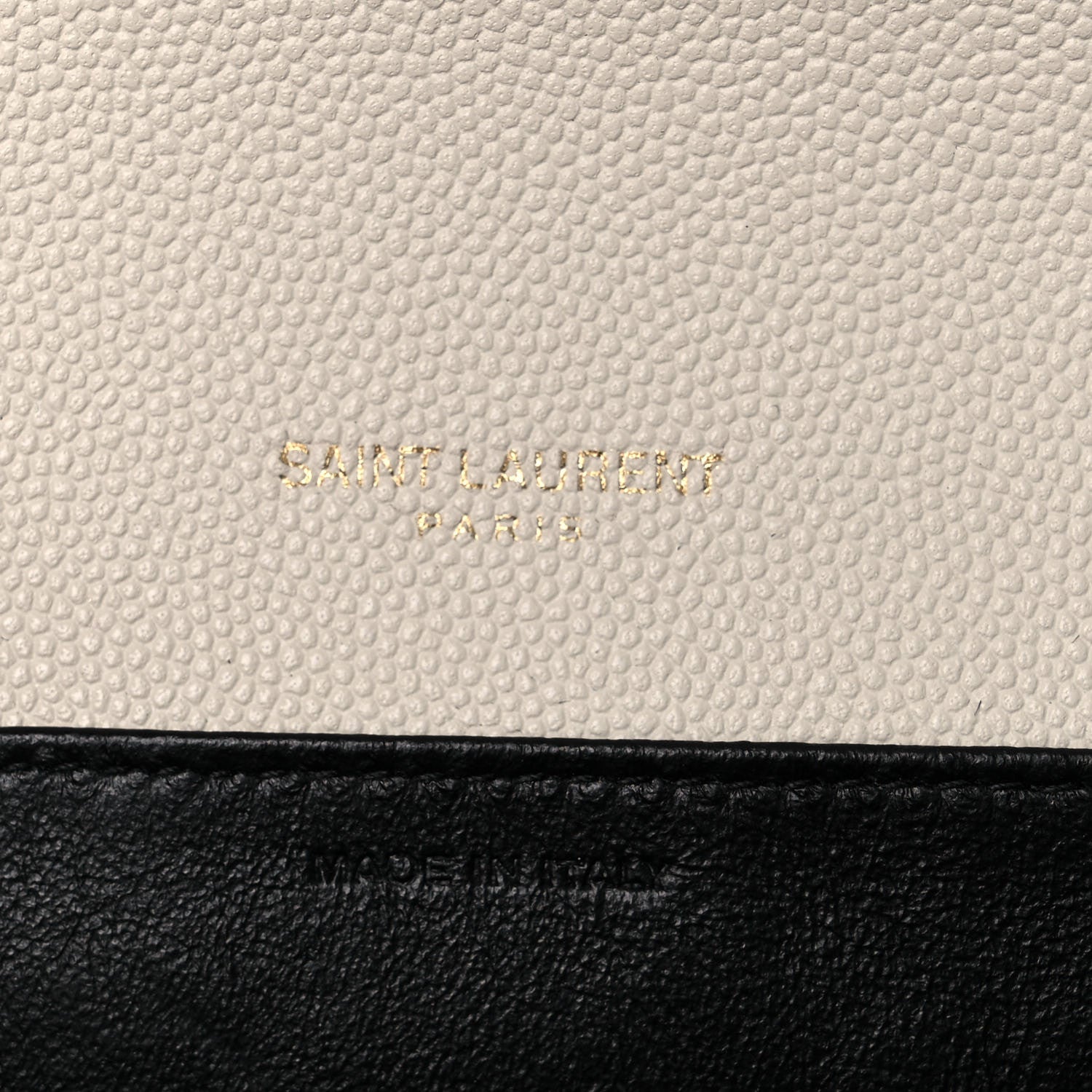 Saint Laurent Grain De Poudre Monogram Uptown Chain Wallet Crema Soft 6 of 10