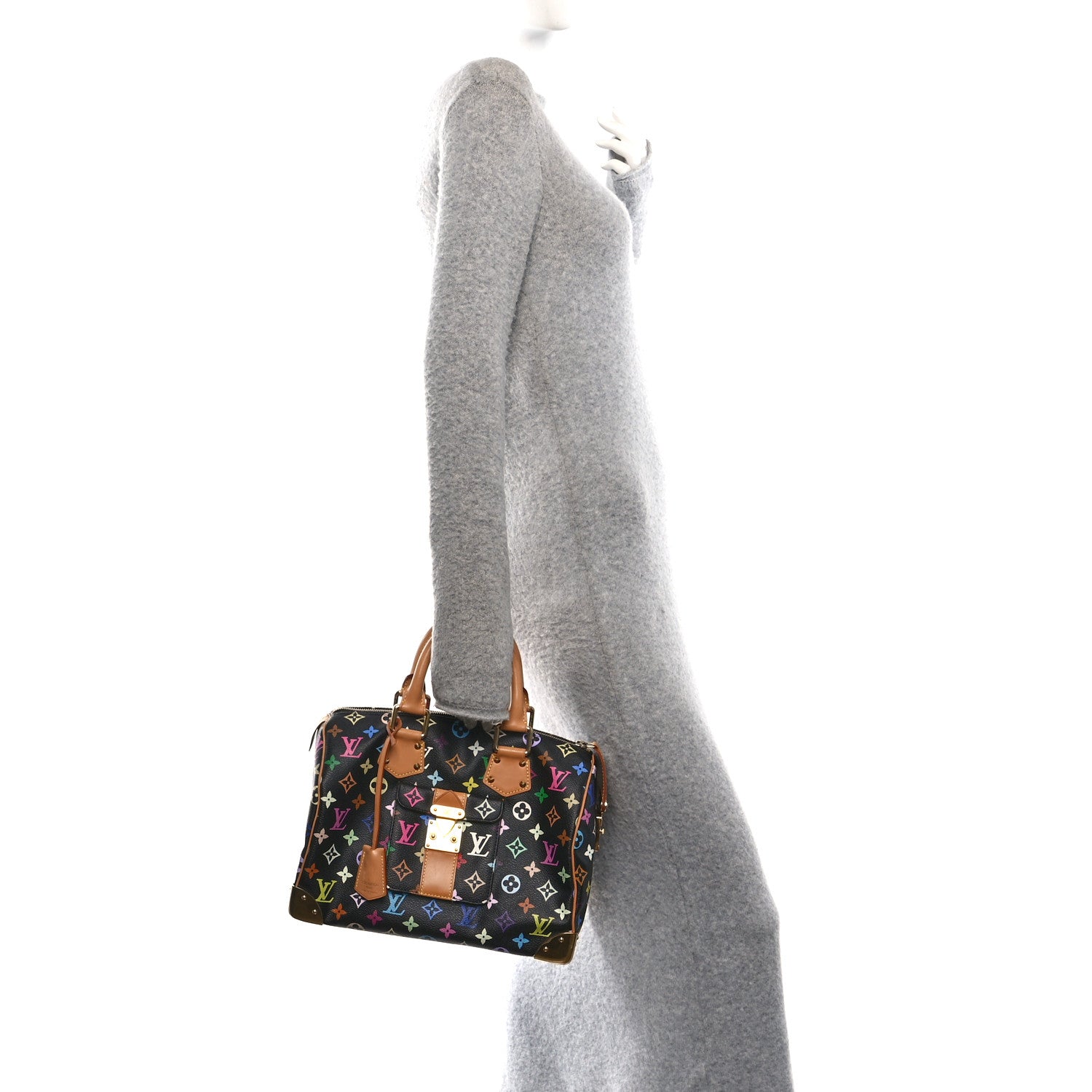 Louis Vuitton Monogram Multicolor Speedy 30 Black 2 of 9