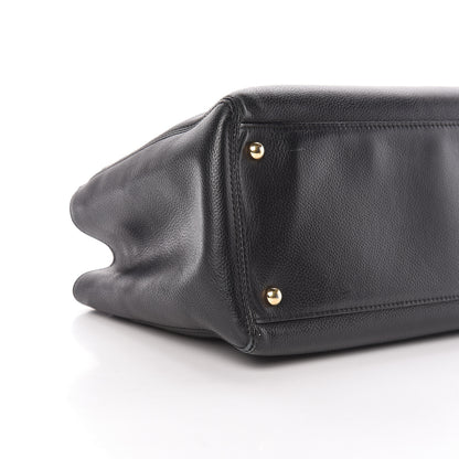 Chanel Calfskin Small Cerf Shopper Tote Black 14 of 17