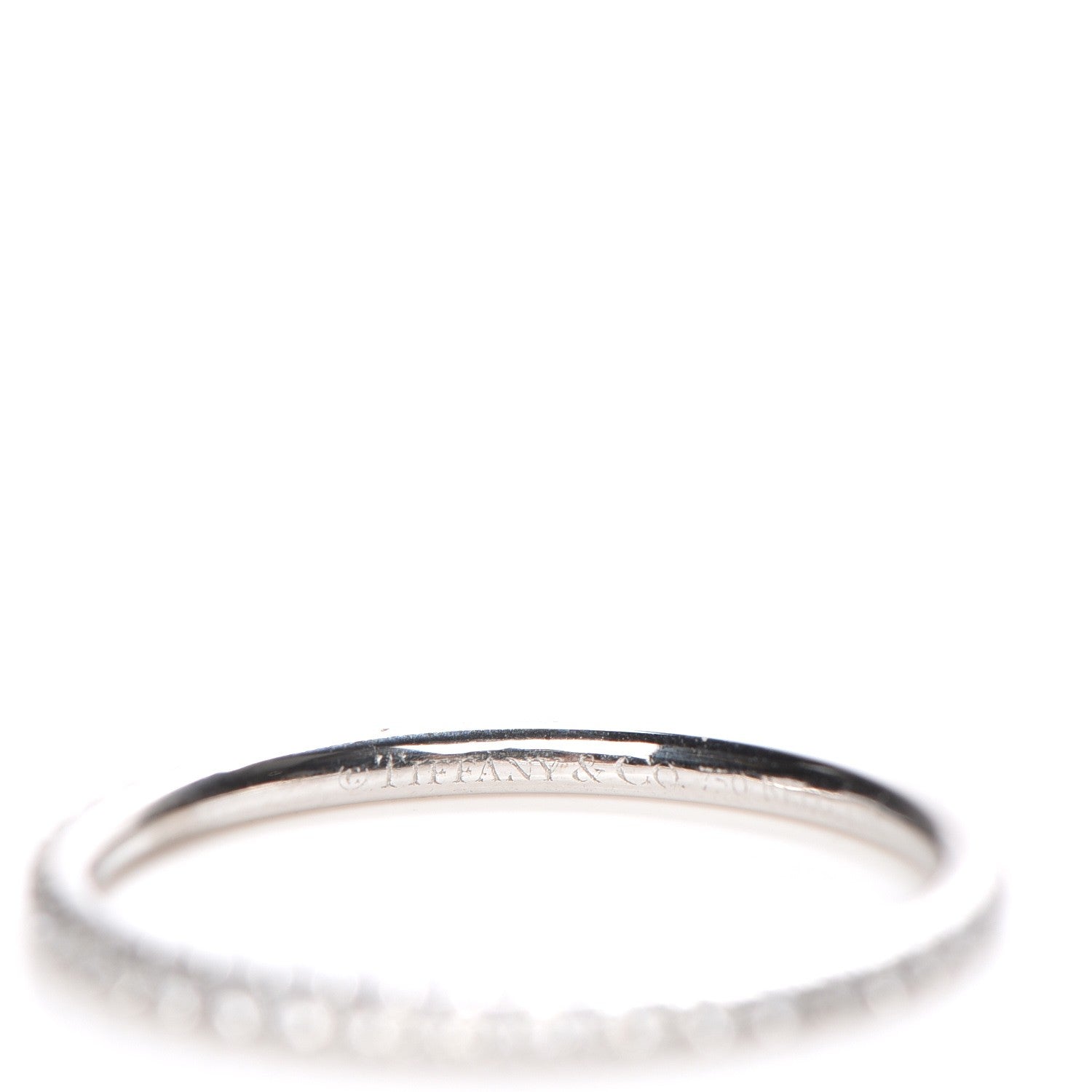 Tiffany 18K White Gold Diamond Metro Ring 6 4 of 5