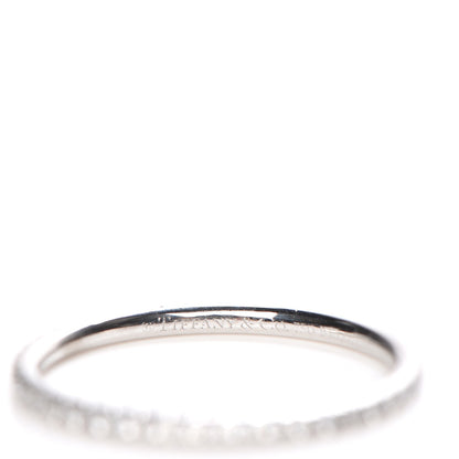 Tiffany 18K White Gold Diamond Metro Ring 6 4 of 5