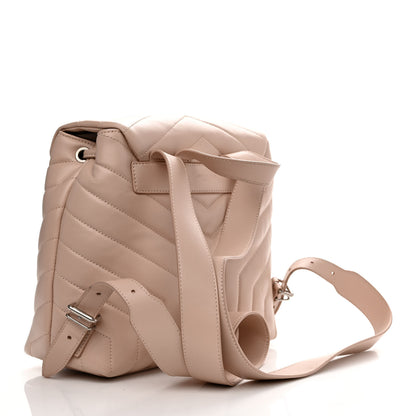 Saint Laurent Calfskin Y Quilted Monogram Small Loulou Backpack Marble Pink 3 of 11
