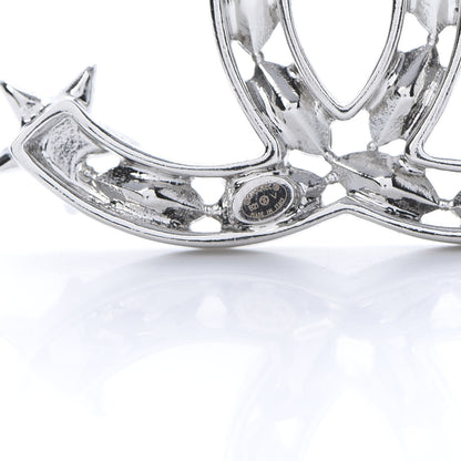 Chanel Crystal Starfall CC Hair Clip Silver 3 of 4