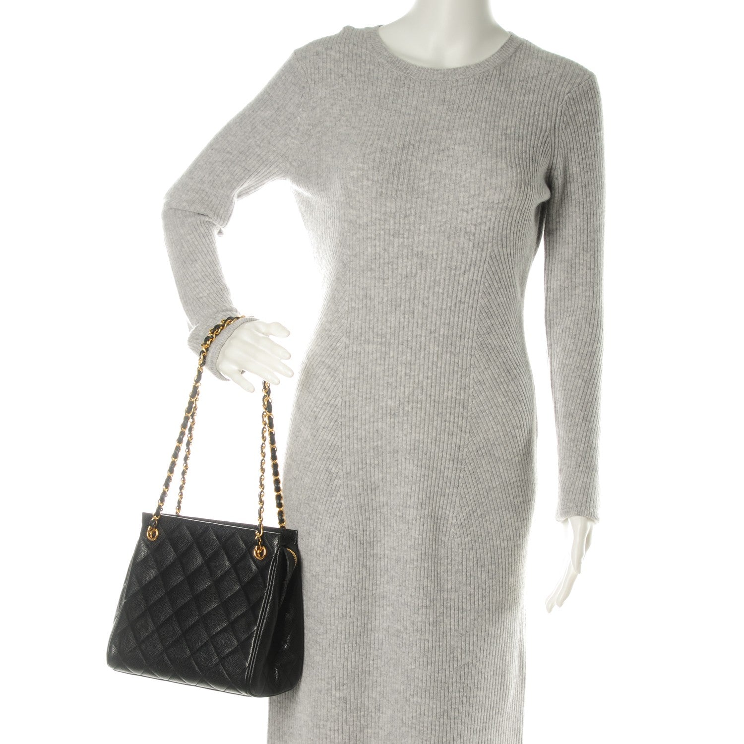 Chanel Caviar Quilted Shoulder Bag Black 2 of 8