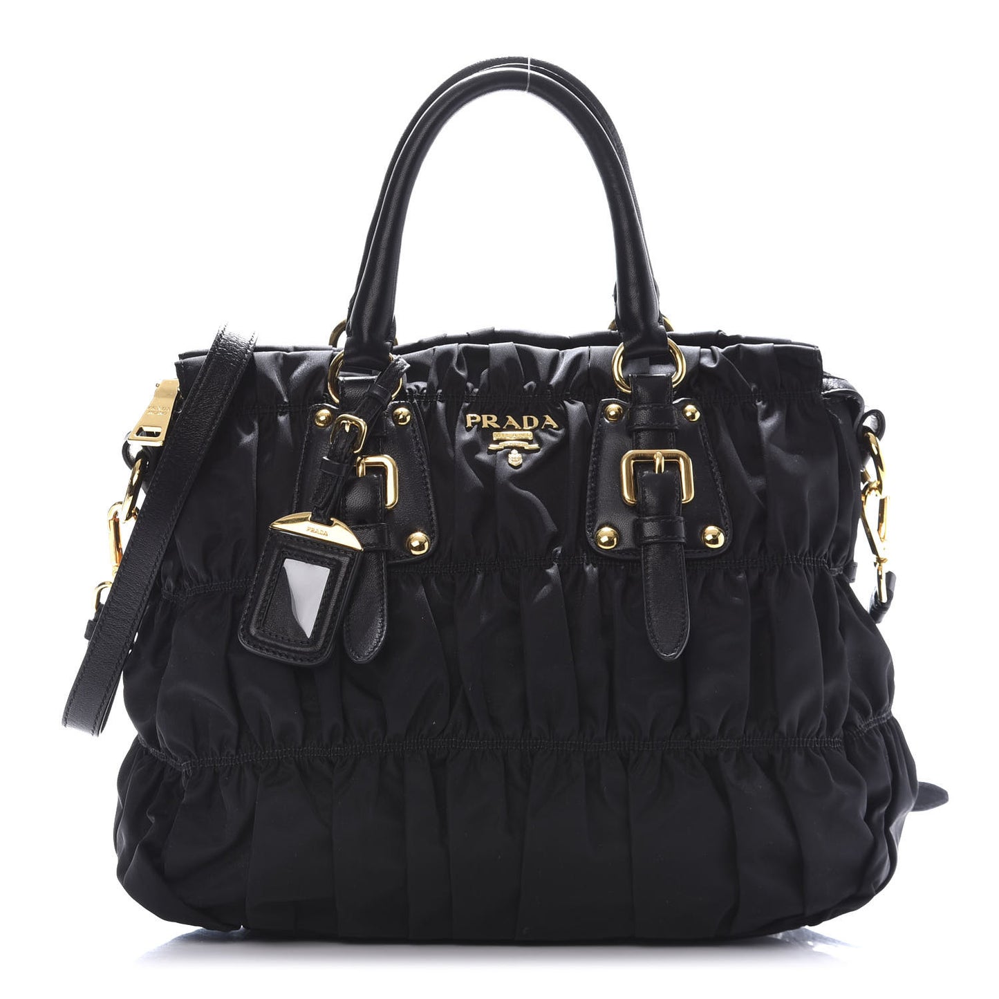 Tessuto Nylon Gaufre Tote Black