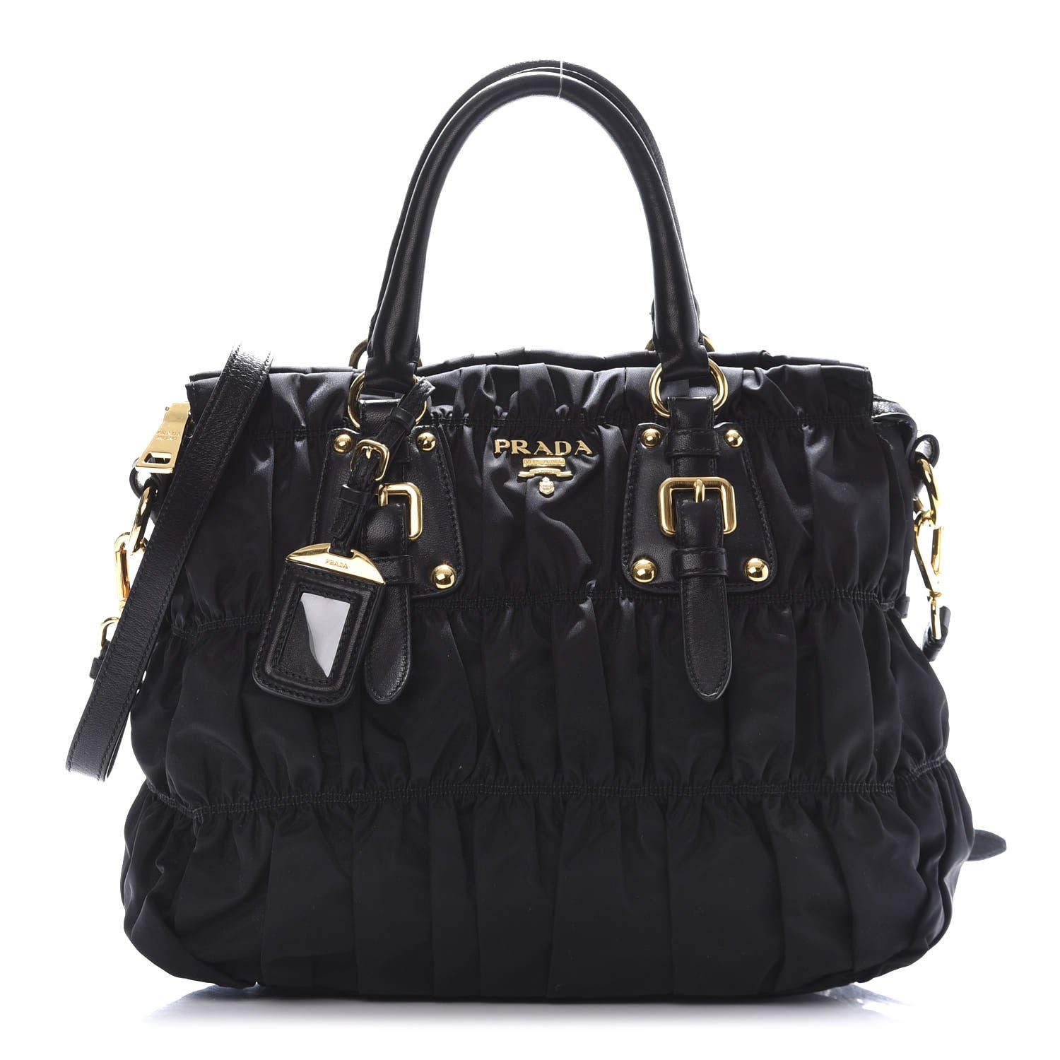 Prada Tessuto Nylon Gaufre Tote Black 1 of 10