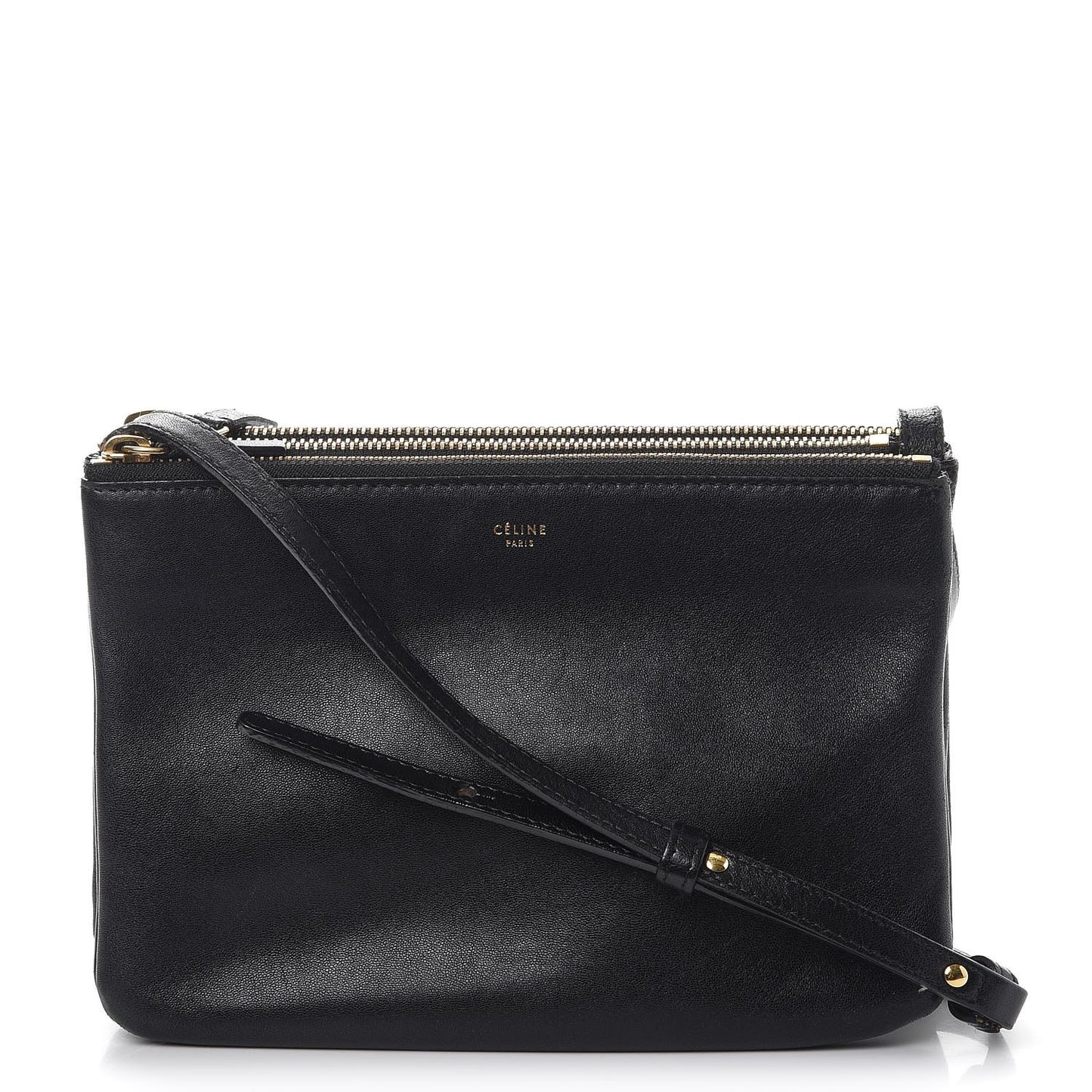Lambskin Small Trio Crossbody Bag Black