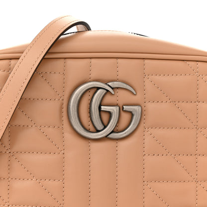 Gucci Calfskin Matelasse Aria Small GG Marmont Chain Shoulder Bag Camelia 8 of 11