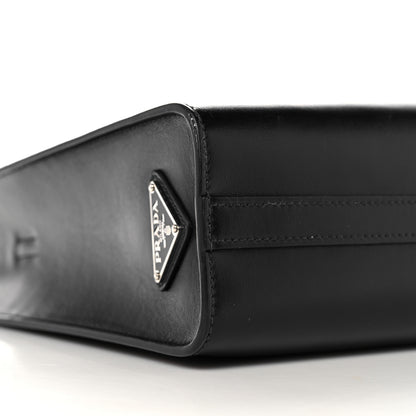 Prada Calfskin Triangle Tote Bag Black 10 of 15