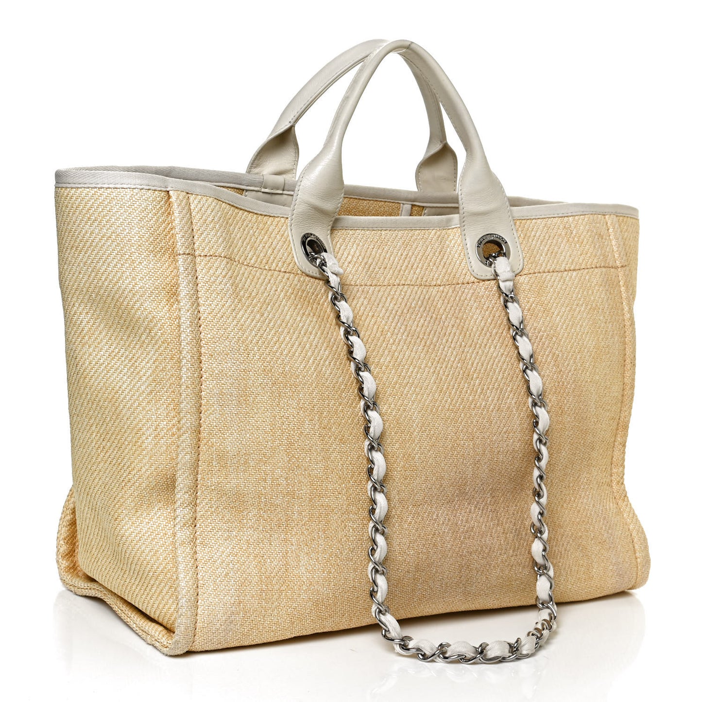 Woven Straw Raffia Medium Deauville Tote