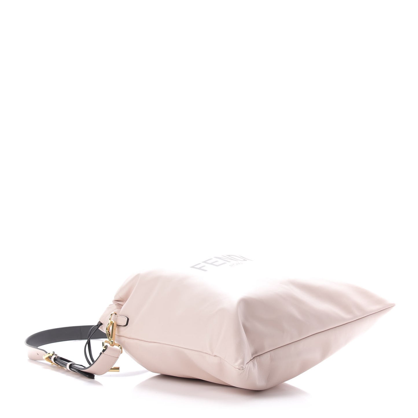 Soft Nappa Logo Medium Drawstring Pouch Bag Rosa Quarzo Black