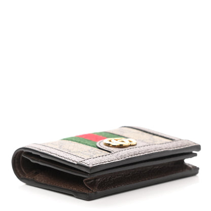Gucci GG Supreme Monogram Web Ophidia Card Case Beige New Acero 4 of 8