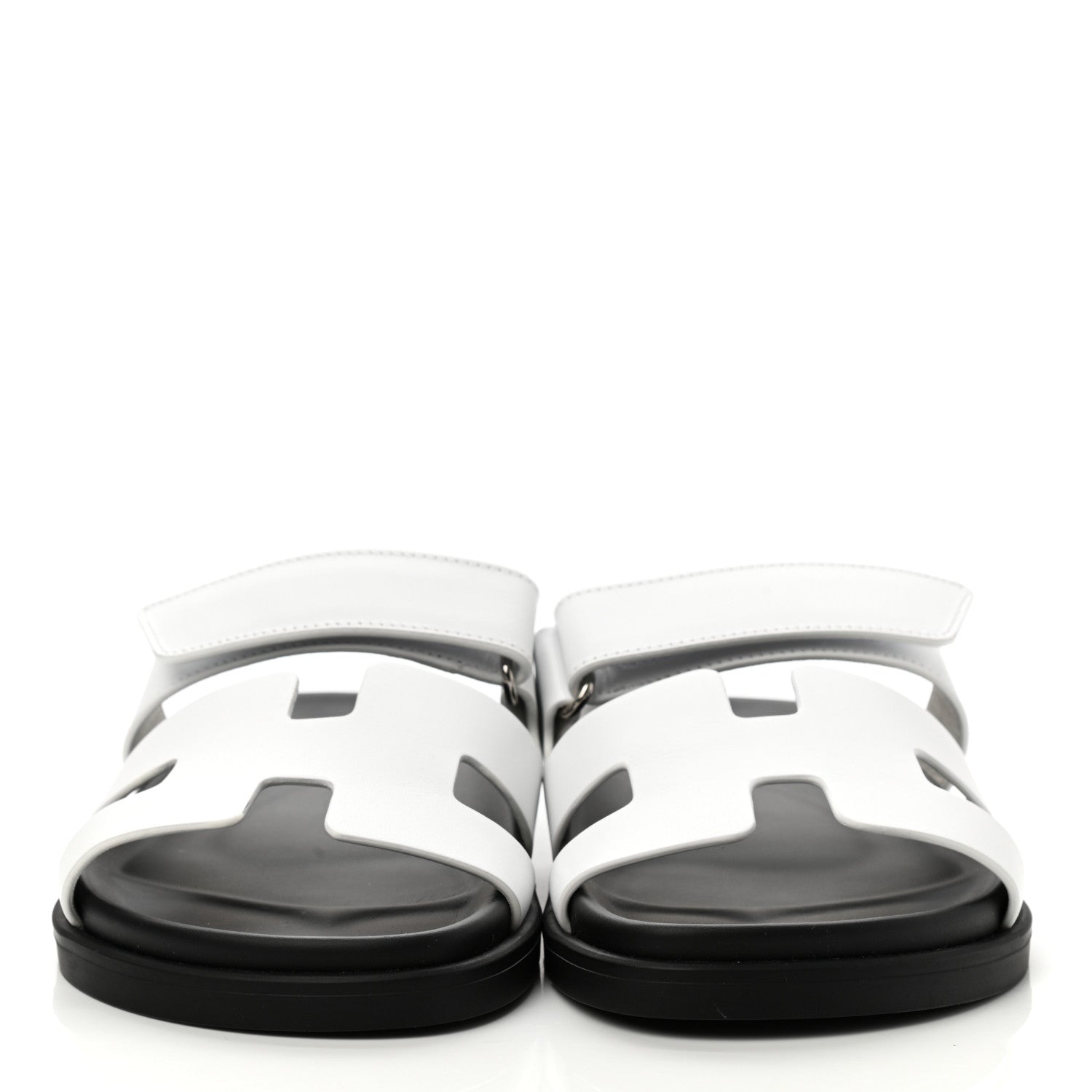 Hermes Calfskin Womens Chypre Sandals 38.5 White 3 of 9