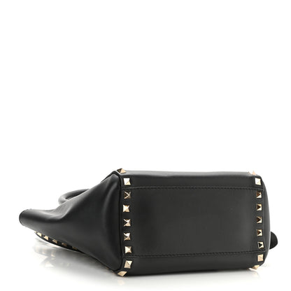 Valentino Garavani Vitello Mini Rockstud Double Handle Tote Black 4 of 7