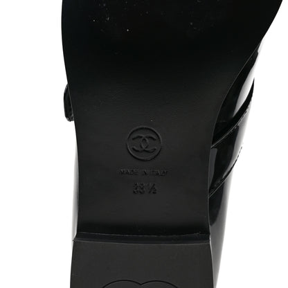 Chanel Patent Calfskin Mary Janes Flats 38.5 Black 6 of 9