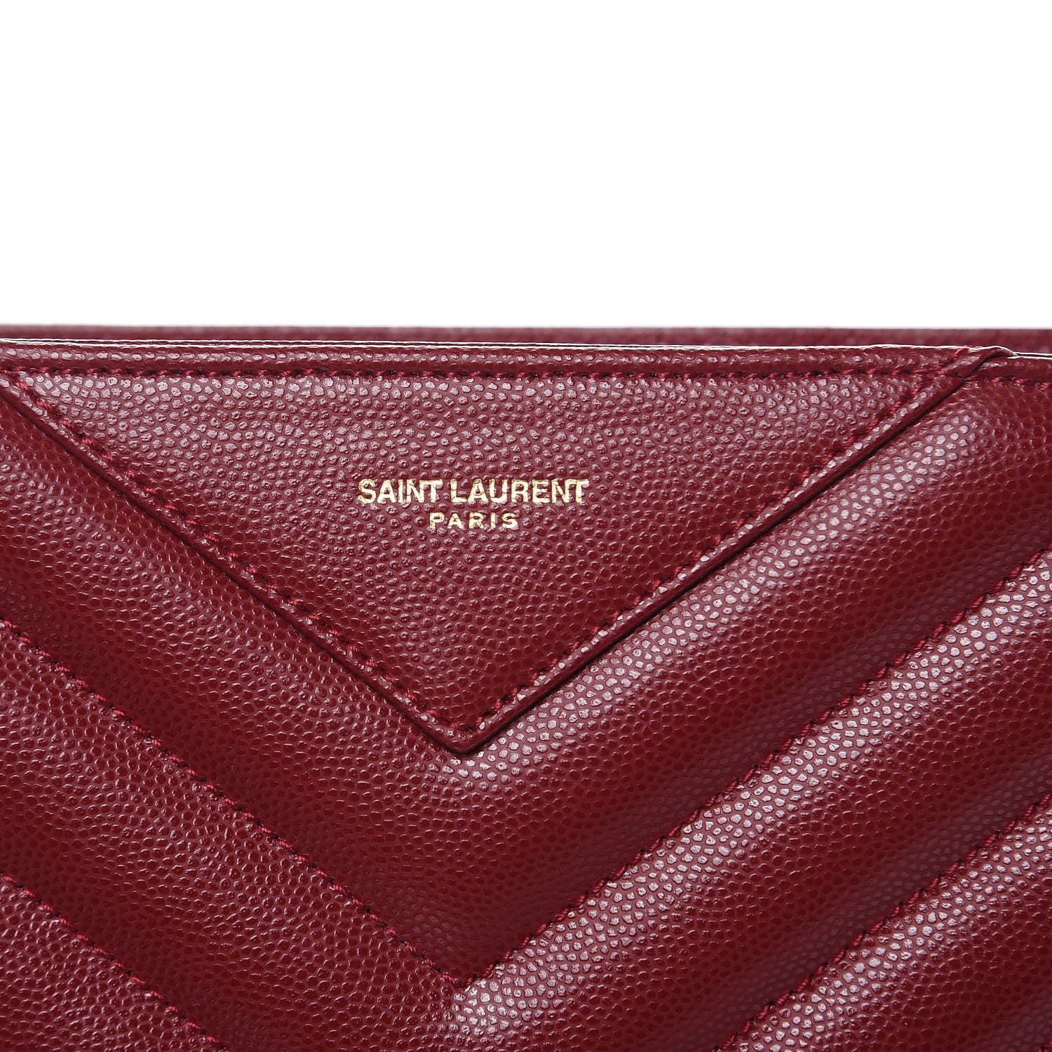 Saint Laurent Grain de Poudre Matelasse Chevron Medium Tribeca Shopping Bag Garnet 5 of 12