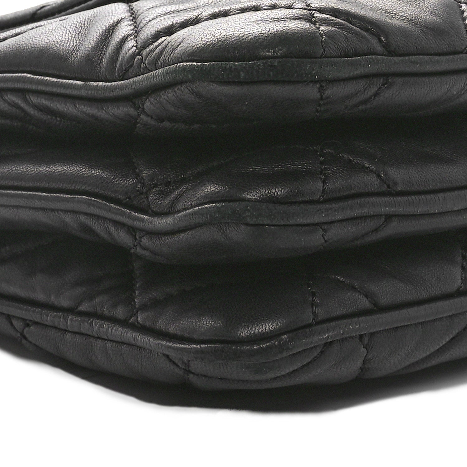 Chanel Lambskin Quilted Chanel 3 Accordion Flap Bag Black 9 of 10