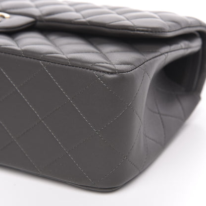 Chanel Lambskin Quilted Jumbo Double Flap Grey 9 of 11