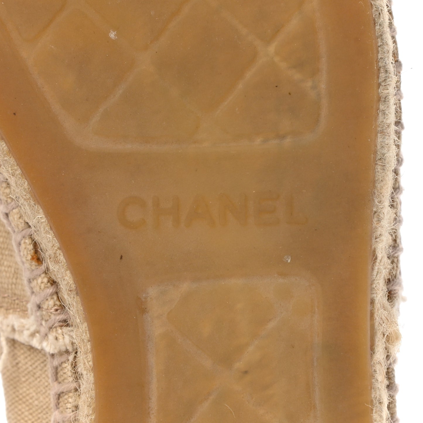 Linen CC Espadrilles 38 Beige Black