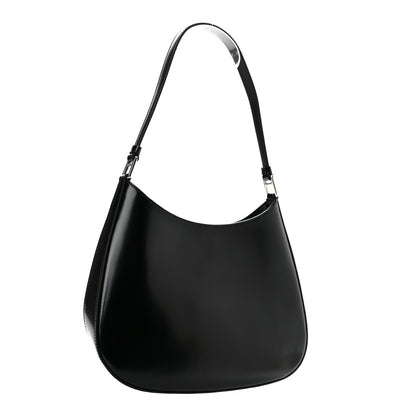 Prada Spazzolato Cleo Shoulder Bag Black 2 of 9