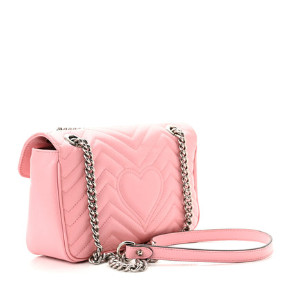 Gucci Calfskin Matelasse Small GG Marmont Shoulder Bag Wild Rose 3 of 10