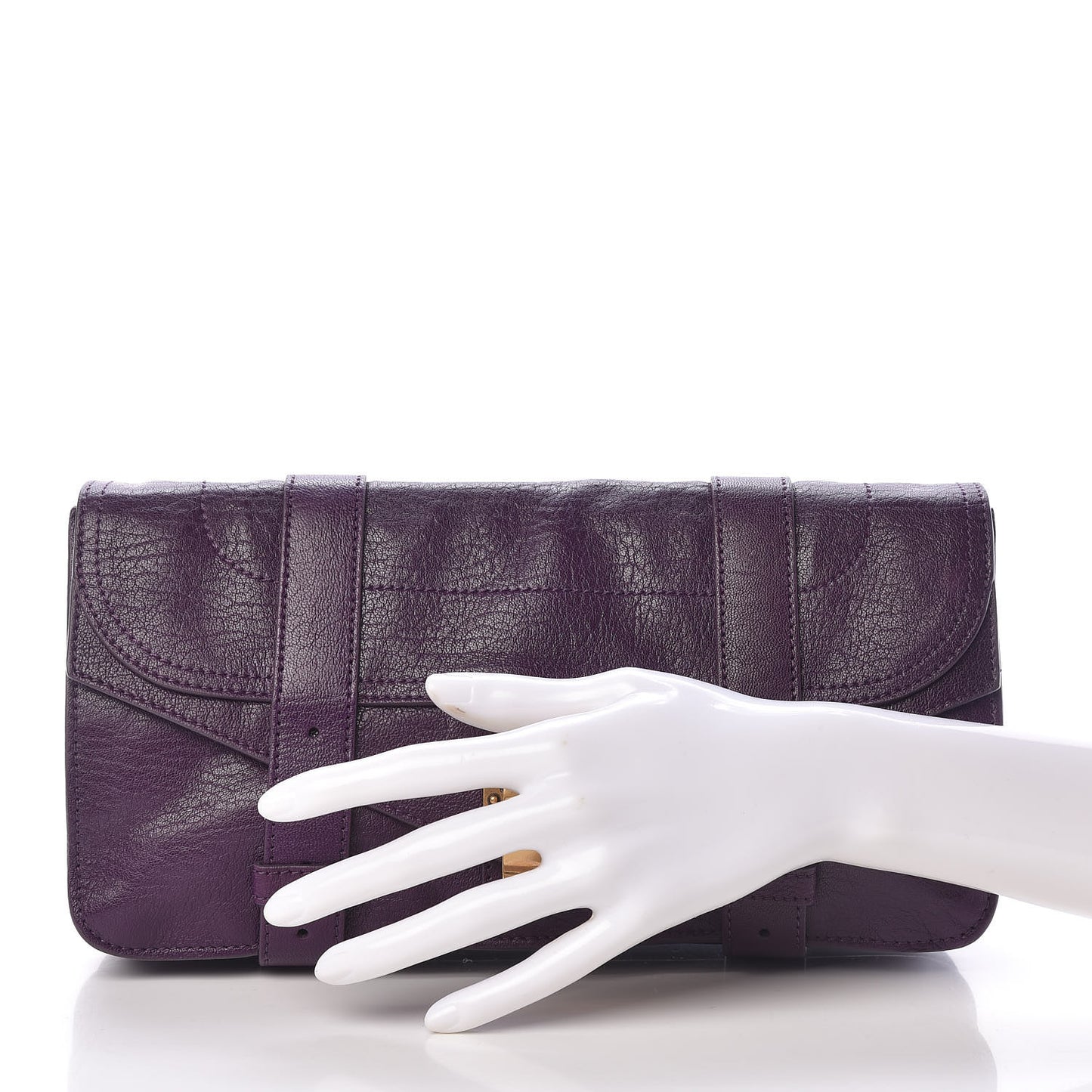 Lambskin PS1 Pochette Clutch Grape Jam