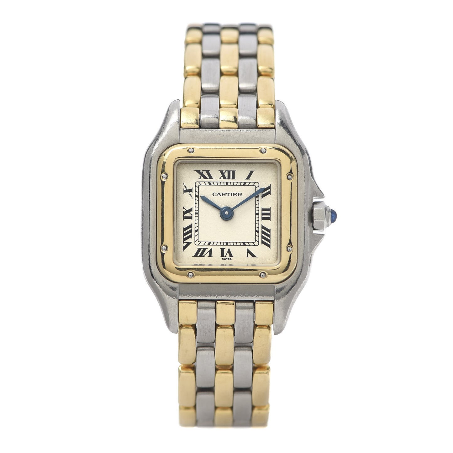 Stainless Steel 18K Yellow Gold 22mm Panthere Quartz Watch
