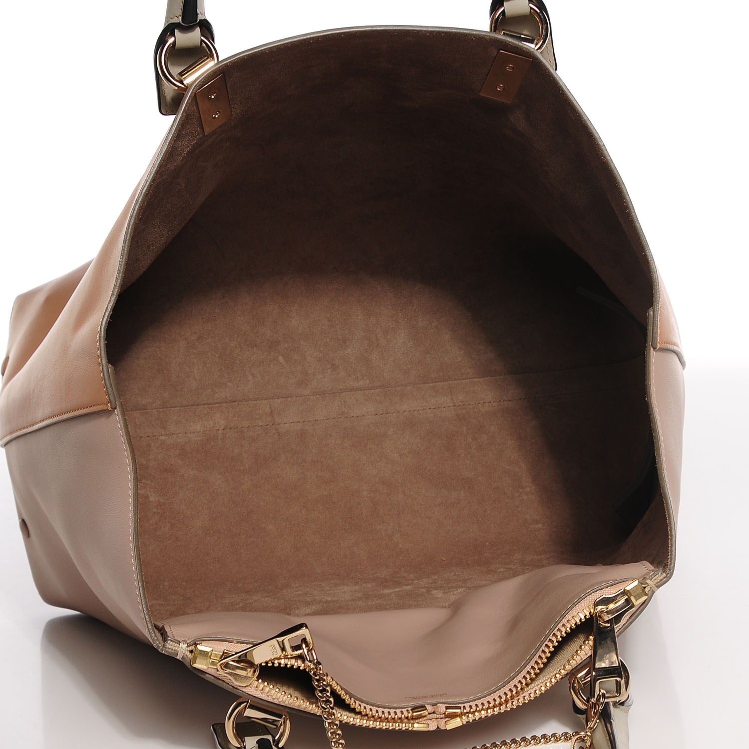 Chloe Smooth Calfskin Medium Baylee Open Tote Rope Beige Wet Sand 5 of 8