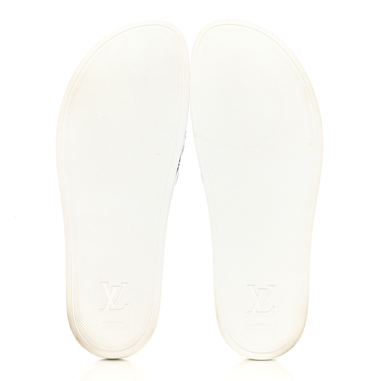 Louis Vuitton Iridescent Rubber Monogram Mens Waterfront Mules 10.5 Blue 5 of 9