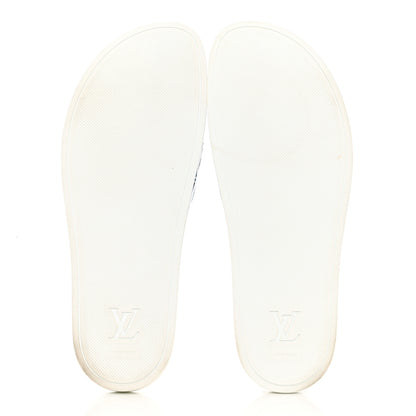 Louis Vuitton Iridescent Rubber Monogram Mens Waterfront Mules 10.5 Blue 5 of 9