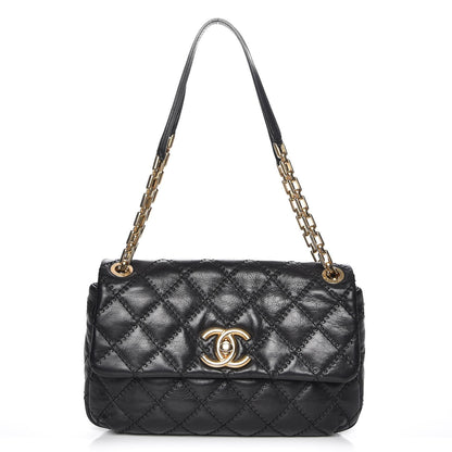 Chanel Calfskin Quilted Retro Chain Flap Black 1 of 7