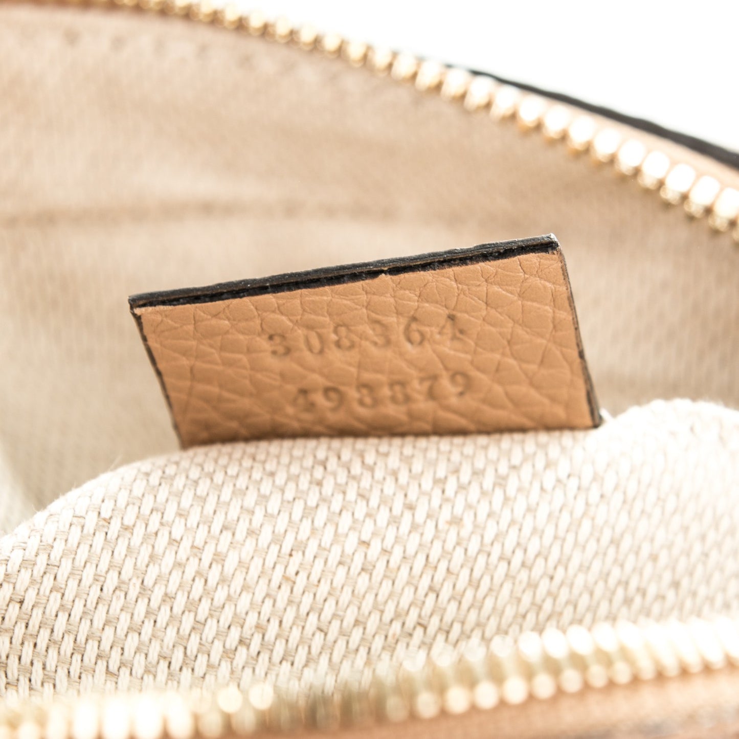 Pebbled Calfskin Small Soho Disco Bag Rose Beige